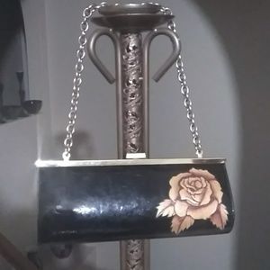 FLuke design company gold painted flower bag